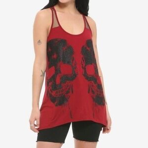 Hot Topic Red Skull Women's Tank Top